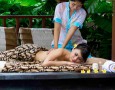 Exotic Khayangan Dreams Villa Seminyak Bali Indonesia with Tropical Nuance: Exotic Khayangan Dreams Villa Seminyak Bali Indonesia with Tropical Nuance: petitenget open air pavilion beside fresh swimming pool and garden