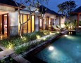 Exotic Khayangan Dreams Villa Seminyak Bali Indonesia with Tropical Nuance: relaxing balinese outdoor swimming pool lights in khayangan dreams villa