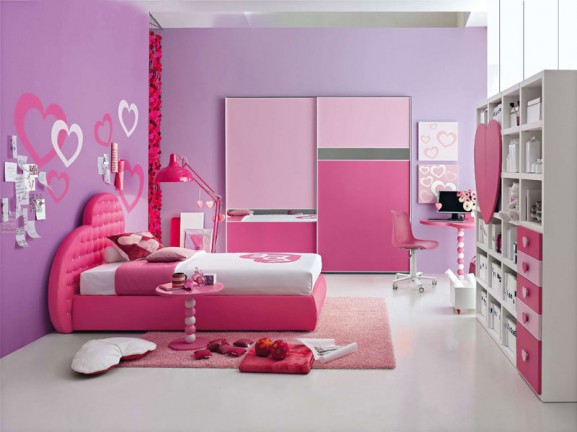 Pink teenager's bedroom design idea rose-colored teenager's bedroom design idea