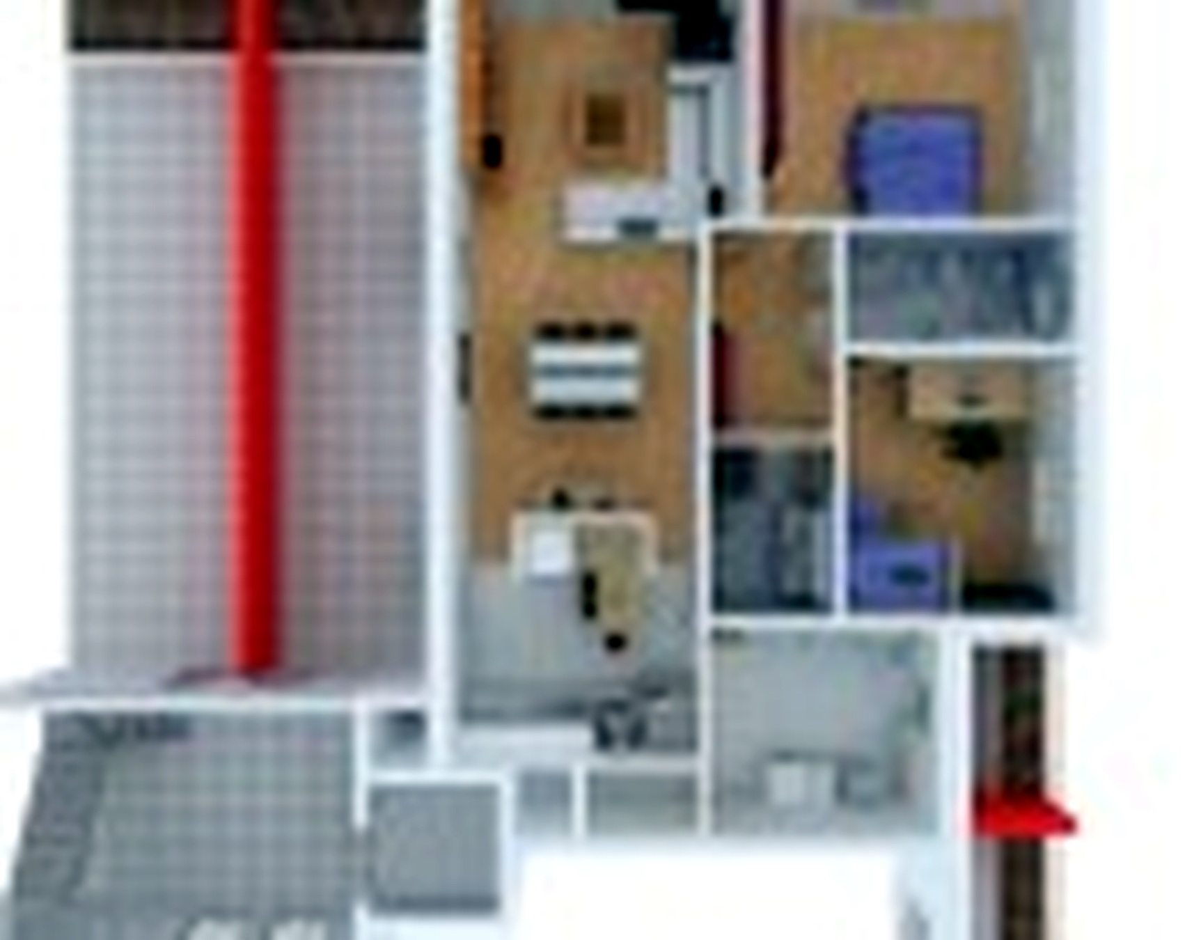 Good 3D Building Scheme and Floor Plans Ideas for House and Office Design: 3d-buildng-scheme-with-master-bedroom-and-kids-bedroom-and-modern-living-space