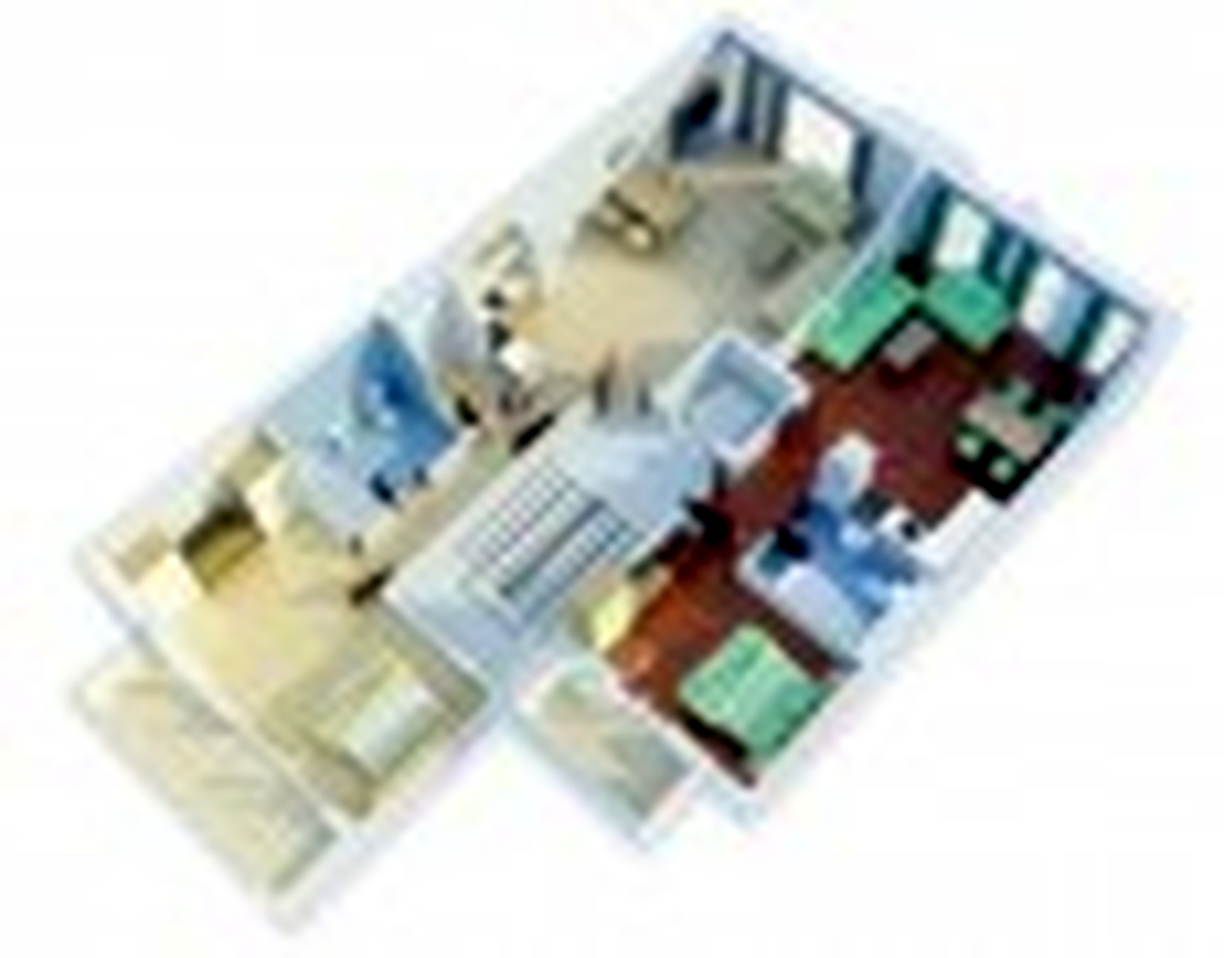 Good 3D Building Scheme and Floor Plans Ideas for House and Office Design: building-scheme-design-for-an-apartment-design-with-two-living-rooms-and-two-big-bedrooms-idea