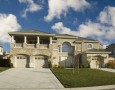 Good Plan for A Prosperity in A Peaceful Dream Home: Cream-house-design-with-two-garages-and-bay-window