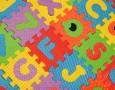 Playgroup room designs for brainy child: Educative playgroup carpet with alphabet for brainy child
