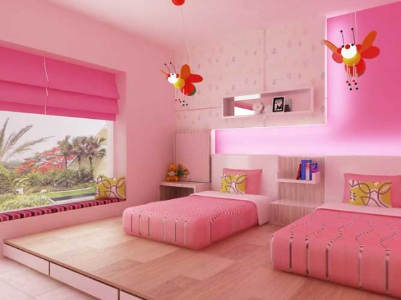 : Pink Twin Bed Bedroom Sets For Teenager