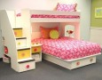Inspiring bedroom design for twin children: pink girls twin bedroom set