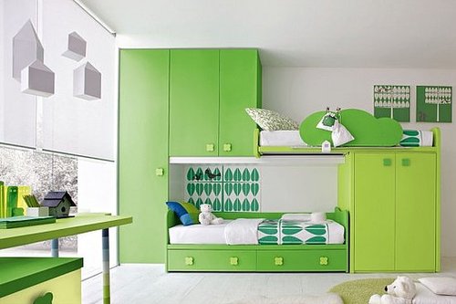 Layered twin bedroom design inspiration Ordered twin bedroom design inspiration
