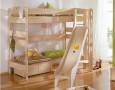 Inspiring bedroom design for twin children: loft bed with stairs for twin bedroom design inspiration