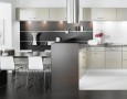 Kitchen Design for Small Home with Modern and Minimalist Style: basic kitchen small spaces with black and white minimalist nuance and unique chimney cooker hood