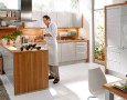 Kitchen Design for Small Home with Modern and Minimalist Style: small kitchen design layouts with dining table and hanging book shelf