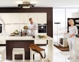 Kitchen Design for Small Home with Modern and Minimalist Style: small kitchen remodel with black and white nuance and complete kitchen appliances