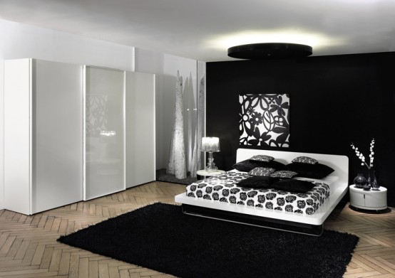 black and white luxury bedroom design