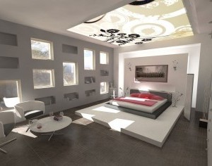  : Luxury Bedroom Design With Modern Roof