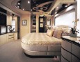 Mobile home with modern and contemporary interior designs: amazing home theatre in mobile house bedroom