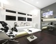 Mobile home with modern and contemporary interior designs: elegant living room mansion on wheels interior design