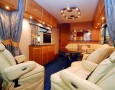 Mobile home with modern and contemporary interior designs: entertaining recreational vehicles living room