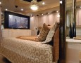 Mobile home with modern and contemporary interior designs: luxury bedroom interior in mobile home decorating ideas
