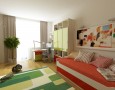 Modern and Amazing Table Design for Teenagers: Amazing-study-room-cum-bedroom-special-for-green-lover with study desks for teenagers