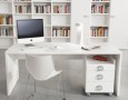 Modern and Amazing Table Design for Teenagers: study tables designs for teenagers with white shelves
