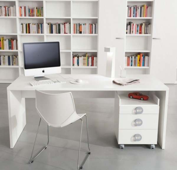 Modern and Amazing Table Design for Teenagers: modern study table in small bedroom