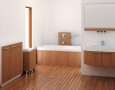 Modern Bathroom Ideas Photo Gallery with Luxury and Beautiful Style: bathroom-designs-pictures-2010-with-wooden-floor-and-white-wall