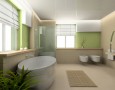 Modern Bathroom Ideas Photo Gallery with Luxury and Beautiful Style: great-bathrooms-designs-with-green-modern-white-theme
