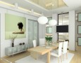 Modern Dining Room Design with Mango Wood Dining Chairs and Glass Top Designs: nice wallpaper designs for dining room with minimalist white area rug decoration