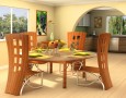 Modern Dining Room Design with Mango Wood Dining Chairs and Glass Top Designs: round dining table glass top wood base with modern and unique style