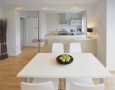 Modern Dining Room Design with Mango Wood Dining Chairs and Glass Top Designs: square white dining table and chairs with kitchen wainscoting design