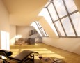 Modern Indoor Relaxing Chair Models with The Lighting Inspiration: Black-relaxing-chair-facing-the-glass-window-for-best-lighting-idea
