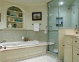 Modern Minimalist Bathroom Design Inspiration: White modern tiles bathroom design