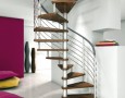 Modern Staircase Designs for Homes: Staircase Railings model for space saving spiral staircase