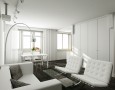 Nice Curtain Style Ideas for Contemporary and Modern Living Room: White Modern curtains for living room with beautiful white couch