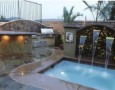 Outdoor private swimming pool design and the consideration: fancy outdoor private swimming pool design idea