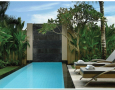 Outdoor private swimming pool design and the consideration: rectangle outdoor private swimming pool design idea with sunbed