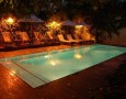 Outdoor private swimming pool design and the consideration: romantic square outdoor private swimming pool design idea