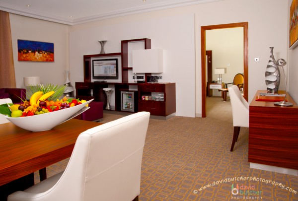 Stylish Auris Plaza Hotel with The Modern Interior Design Gallery: : Contemporary Bedroom Design For Hotel With Master Bed Litle Dining Table And Make Up Table Also Cabinet