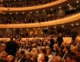 Theater room design ideas with beautiful and amazing stage: Nice curved audience sits design in auditorium of theater room