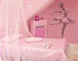 Wall painting child’s bedroom supports child growth phase: Ballerina in child’s bedroom wall painting