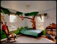 Wall painting child’s bedroom supports child growth phase: Wall painting child’s bedroom supports child growth phase: Fresh jungle wall painting in child’s bedroom